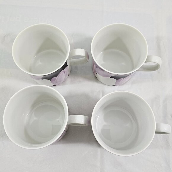 Mikasa Japan VOGUE L1052 Fine Porcelain Floral 8 Oz Flat Cups Mugs – Set of 4 - Picture 13 of 16